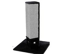 Kerbl Pet Arbre à Chat 4-Corner, Noir, 48x48x80 cm, Bois, Peluche, sisal, Chats, Souris en Peluche incluses