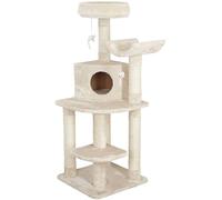 Kerbl Pet Arbre à Chat d’Angle Zirkonia, griffoir d'angle, Beige, 50x60x130cm, Bois, Peluche, sisal, pour Chats, avec Deux Souris en Peluche