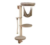 Kerbl Arbre à chat mural Dolomit Grappa — fixation murale, taupe, 80x66x158 cm, poteaux en sisal
