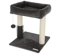 Kerbl Pet Arbre à Chat Rosi, pour Chatons et Petits Chats, Lit de Repos rembourré, Balle de Jeu en Peluche, Colonnes en sisal Naturel, Brosse de Massage, Gris, 48 cm
