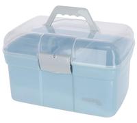 Kerbl Pet Boîte de Soins, Boîte de Rangement pour Articles pour Chiens et Chats, avec Insert Amovible, Poignée de Transport, en Plastique, Bleu, 30x20x19 cm