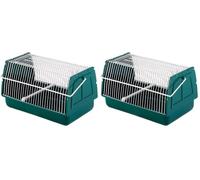 Kerbl Pet Boîte de Transport, boîte pour Animaux, 21x15x14cm, Plastique, Vert, pour Hamsters, cochons d'Inde, rongeurs, Petits Animaux (Lot de 2)