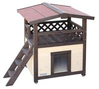 Kerbl Maison extérieure pour chat 4-Seasons Deluxe 88×57×77 cm – intérieur isolé thermiquement