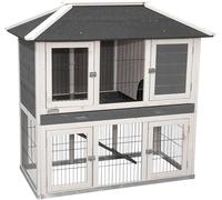 Kerbl Pet Cage à rongeurs Villa, clapier pour Petits Animaux, clapier pour rongeurs, 118x68x118cm, Bois, Lapins, Toit résistant aux intempéries