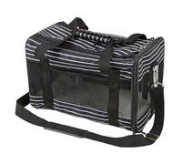 Kerbl Pet Cage de Transport Cuba, Sac de Transport pour Chien, Noir, Blanc, 40x26x28cm, Polyester, Chiens, Chats, Housse Lavable, Filet Anti-Rayures
