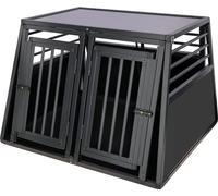Kerbl Pet Cage de Transport en Aluminium Vacation, Deux Portes, Cage pour Chien, Graphite, 92x97x68cm, Aluminium, Chiens, avec Tapis antidérapant, Nettoyage Facile