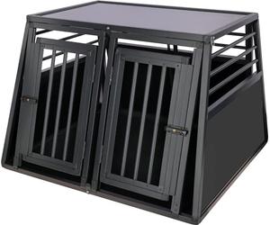 Kerbl Pet Cage de Transport en Aluminium Vacation, Deux Portes, Cage pour Chien, Graphite, 92x97x68cm, Aluminium, Chiens, avec Tapis antidérapant, Nettoyage Facile
