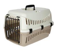KERBL - Box de transport pour chien - EXPEDITION - 48x32x32cm - Crème et taupe - Sécurisé voiture