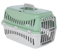 Kerbl Pet Cage de Transport Expedion, Menthe/Gris Clair, 45 x 30 x 30 cm, Cage pour Chien, Cage pour Chat Transport de Chien, Plastique, Petits Chiens, Chats