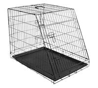Kerbl Pet Cage de Transport pour Chien Mesh, Deux Portes, Cage pour Chien, Noire, 107 x 74 x 85 cm, métal, Chiens, Plateau en Plastique Amovible