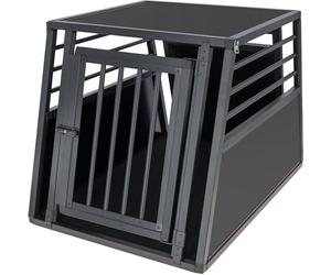 Kerbl Pet Cage de Transport Vacation en Aluminium à Une Porte - pour Chien et Animaux - Graphite - 92 x 65 x 65,5 cm - avec Tapis antidérapant - Nettoyage Facile