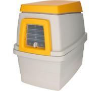 Kerbl Pet clapier Bunny Base, Gris/Orange, 58 x 38,5 x 55 cm, Maison, abri, Cage de Transport en Plastique, Lapins