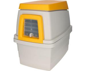 Kerbl Pet clapier Bunny Base, Gris/Orange, 58 x 38,5 x 55 cm, Maison, abri, Cage de Transport en Plastique, Lapins