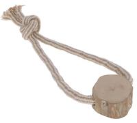 Kerbl Pet Collier en Bois de café, Jouet à mâcher pour Chien, 27cm, Bois, Jute, Coton, sans caféine, Faible Risque d'échardes, Soins dentaires