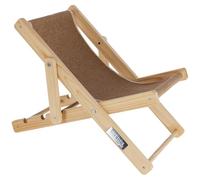 Kerbl Pet Coussin de Plage pour Chat, lit pour Chat, Bois, sisal, Surface de Couchage 52 x 26 cm, Design Chaise de Plage, Hauteur réglable sur 3 Positions, pour Une Utilisation intérieure