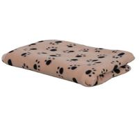 Kerbl Pet Couverture pour Chien Stella, Beige, Motif Pattes, 140 x 100 cm, pour Chiens et Chats, en Polaire Moelleuse, protège-Meubles