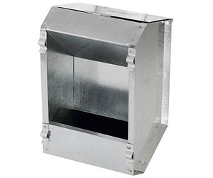 Kerbl Pet Distributeur Automatique de Nourriture, 3L, 2 mangeoire, métal galvanisé, pour Lapins, avec Couvercle, Amovible et remplissable de l'extérieur