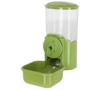 Kerbl Pet Distributeur de Nourriture 1000 ML, pour Lapins et Petits Animaux, Fixation par Grille, Glissement Automatique, Robuste, Vert|Transparent, 11x20x20 cm