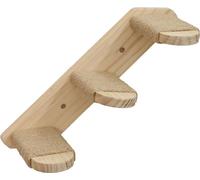 Kerbl Pet Échelle pour Chat Timber, Arbre à Chat, Naturel, 38 x 16,5 cm, pour Montage Mural, Bois, Charge Max. 6 kg, montable des Deux côtés, avec Jute Naturel