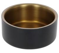 Kerbl Pet Ecuelle en Acier Inoxydable Golden, pour Chiens et Chats, Acier Inoxydable, Régulation de température, Antidérapant, Lavable au Lave-Vaisselle, Noir|Or, 7,4 cm