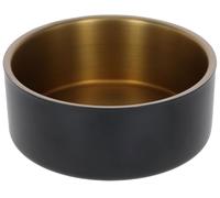 Kerbl Pet Ecuelle en Acier Inoxydable Golden, pour Chiens et Chats, Acier Inoxydable, Régulation de température, Antidérapant, Lavable au Lave-Vaisselle, Noir|Or, 8,2 cm