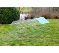Kerbl Enclos extérieur pour animaux 180×90×75 cm galvanisé toit pointu protection solaire durable
