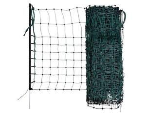 Kerbl Pet Filet pour Lapins électrifiable 65 cm, Filet de clôture, clôture pour Lapins, Simple Pointe, Vert, 50 m, 15 piquets, Protection Contre Les Animaux Sauvages, Garantie 3 Ans, stabilité aux UV
