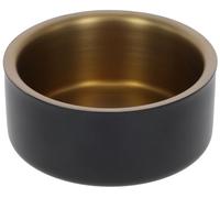 Kerbl Pet Ecuelle en Acier Inoxydable Golden, pour Chiens et Chats, Acier Inoxydable, Régulation de température, Antidérapant, Lavable au Lave-Vaisselle, Noir|Or, 5,7 cm