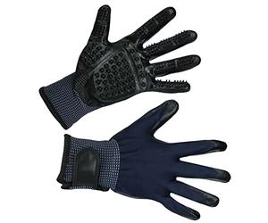 Kerbl Pet Gant de Nettoyage et de Massage Noir/Bleu, Taille S