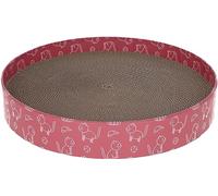 Kerbl Pet Griffoir Circle, 34x5,5cm, Rose, Carton ondulé recy vec Herbe à Chat supplémentaire