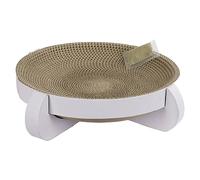 Kerbl Corbeille griffoir Platinum 35x35x10 cm avec catnip Blanc