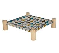 Kerbl Pet Hamac pour rongeurs, 38x38x10cm, Bois, Tissu Canvas, Tissu Lavable, système d'emboîtement, Montage Rapide