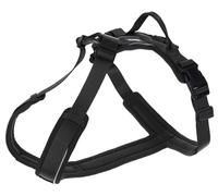 Kerbl Pet Harnais Dallas, Noir, Tour de Cou 37-52 cm, Tour de Poitrine 52-60 cm, Nylon, Forme en Y, réfléchissant, avec Fermeture à Clip, pour Chiens de Taille Moyenne et Grande