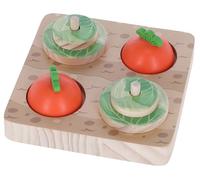 Kerbl Pet Jouet d'apprentissage et de réflexion Veggie, 15 x 15 x 6 cm, Jouet pour Lapin, Jouet pour Rongeur, Bois, Lapin, Lièvre