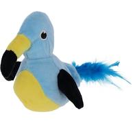 Kerbl Pet Jouet pour Chats Jumping Oiseau, Bleu/Jaune, 17 x 12,5 cm, Jouet interactif pour Chats, Jouet à Mouvement, avec câble USB, Rechargeable, Son de gazouillis, Ailes battantes