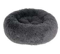Kerbl Pet lit Douillet Fluffy, lit pour Chien, lit pour Chat, Gris, 18 cm, Ø 60 cm, Polyester, Fond antidérapant, Rembourrage Doux