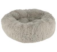 Kerbl Lit douillet Fluffy pour chien et chat Ø60 cm H18 cm Gris clair Polyester Fond antidérapant