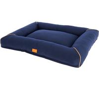 Kerbl Corbeille Jerome – 90 × 70 × 10 cm – Bleu foncé/Cognac
