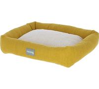 Kerbl Pet Lit Douillet, lit pour Petits Animaux, lit pour rongeurs, 36 x 32 x 7 cm, Blanc/Jaune, Doux, antidérapant, Lavable