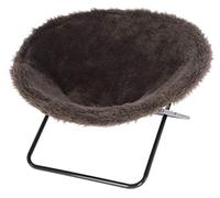 Kerbl Pet Lit pour Chat Sharon, Marron, 40 cm, Ø 50 cm, Polyester, Structure métallique Robuste, Chats, Pliable