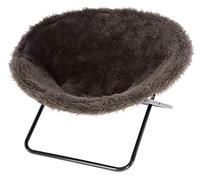Kerbl Lit pour chat Sharon – Marron, 40×Ø50 cm, Polyester, Structure métallique robuste, Pliable