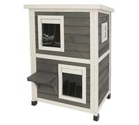 Kerbl Pet Maison pour Chat Family Gris/Blanc, 57X55X80cm