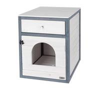 Kerbl Armoire à litière pour chat Ida 58x45x60 cm Blanc/Bleu
