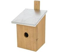Kerbl Pet Nid d'oiseaux, Naturel, 17x19x33cm, Bois, Oiseaux, Trou d'entrée de 35 mm, vis incluses