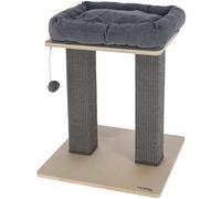 Kerbl Pet Noah I Arbre à Chat pour Tous Les âges, Colonne en sisal, lit inclinable rembourré, 50 x 50 x 64 cm, Design Moderne, Plaque de Sol en Bois de Bouleau, Lavable