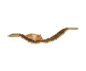 Kerbl Pet Pont pour Hamster, Pont en Bois, 57x7cm, Bois Naturel, avec Crochet de Fixation, Utilisation Flexible
