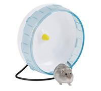 Kerbl Roue d'exercice pour hamsters Ø 20 cm Plastique PP Blanc/Bleu sur pied ou à accrocher