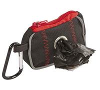 Kerbl Pet Sac pour sachets à déjections Noir/Rouge, 8X5,5X4cm