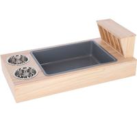 Kerbl Pet Station de creusement et d'alimentation, 70x36x24cm, pin, pour rongeurs, intérieur et extérieur