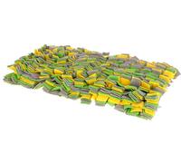 Kerbl Pet Tapis renifleur, 50x30cm, Jaune/Vert/Gris, Polyester, Jeux de Recherche et de reniflement, favorise la Concentration, pour Chiens de Toutes Races